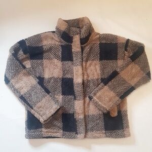 Altar d State fleece jacket SzM check caramel B